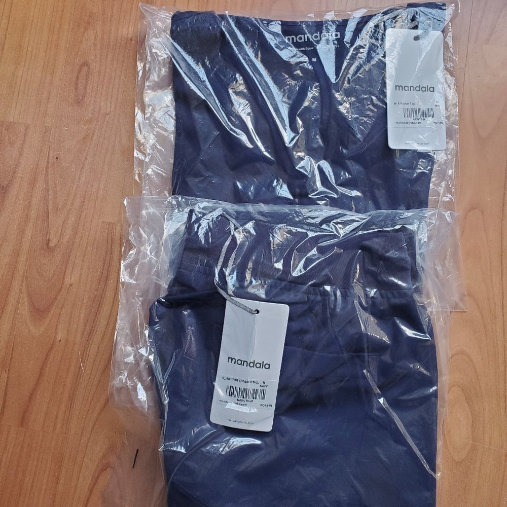 Mandala Navy Scrub Set